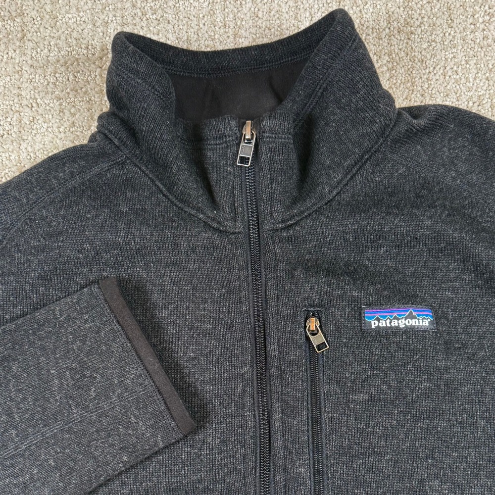 Patagonia Mens Large Black Better Sweater 1/4 Zip Fleece Pullover 25523
